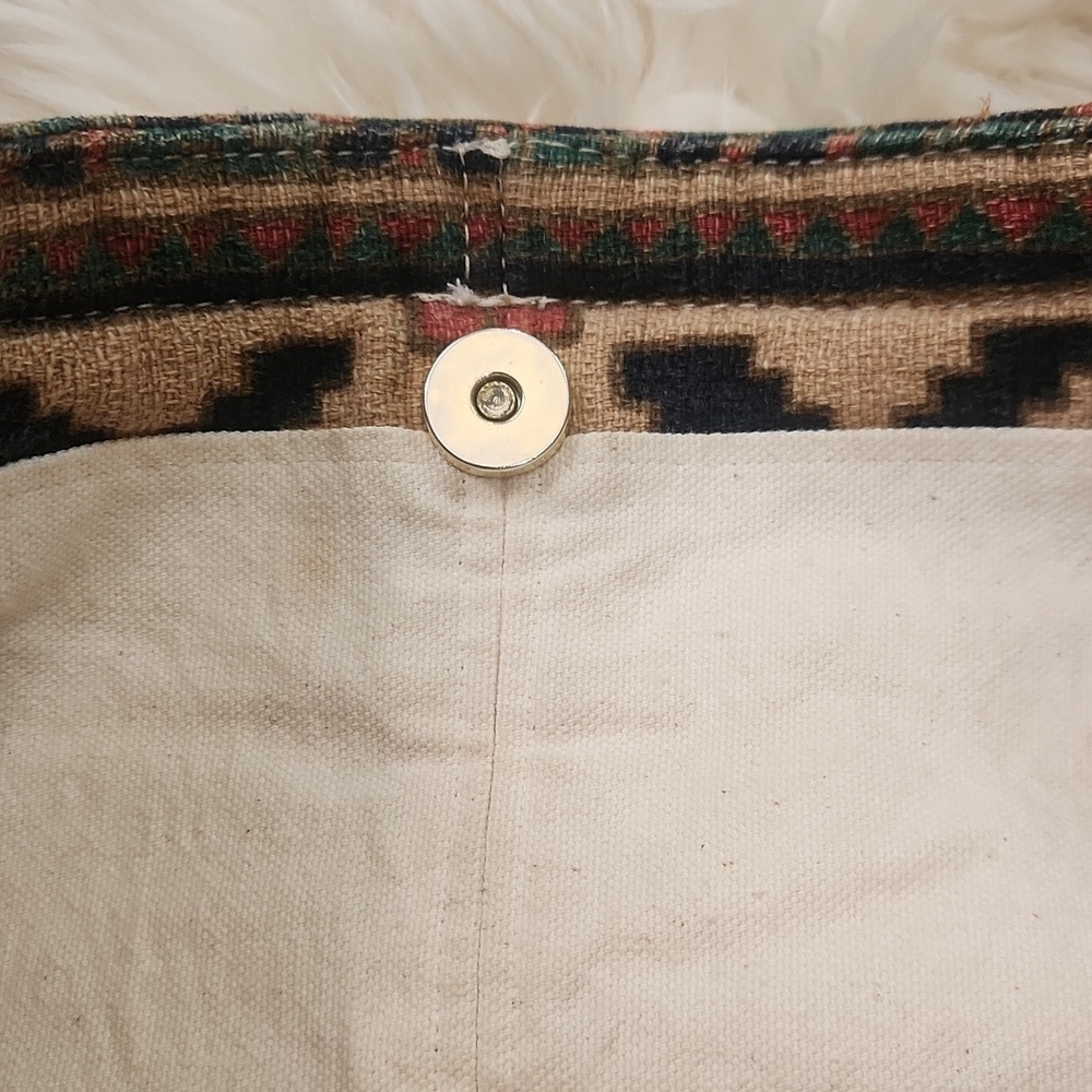 Southwestern Boho Leather Bucket Bag - Picture 5 of 6